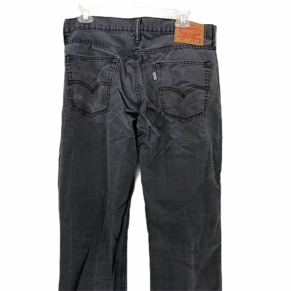 Levis Mens Classic Straight Jeans Black Pocket 33 - Picture 5 of 8